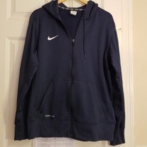 Nike mens men zip up sweatshirt therma-fit L